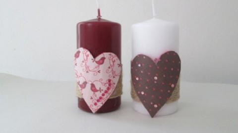 Svíčka k dokreslení atmosféry dekorace vánoce svíčka srdíčko valentýn pro zamilované 