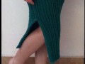 Pletené šaty Paví zelená