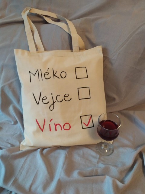 Látková taška na víno víno plátěnka 