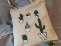 Látková taška s motivem kaktusů