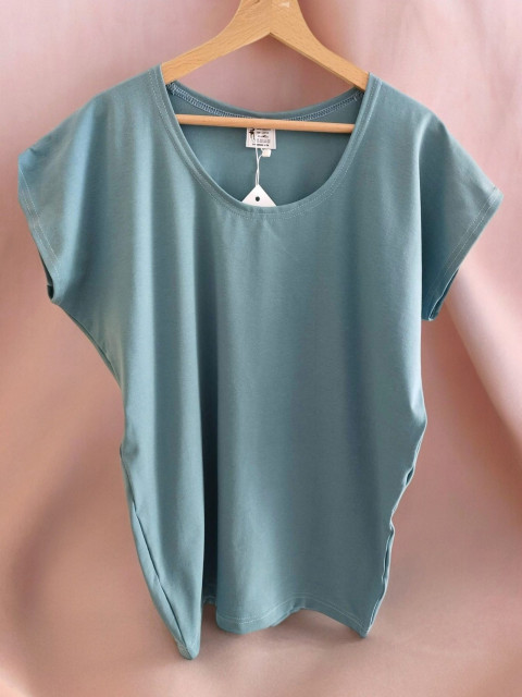 Dámské modré triko M/L,L/XL tunika halenka květy triko top tmavá 