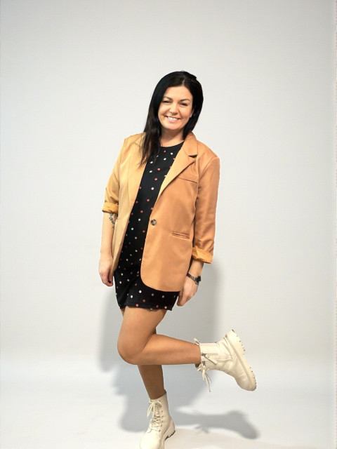 Dámská šatovka Puntík S/M letní bavlna lehké mušelin 