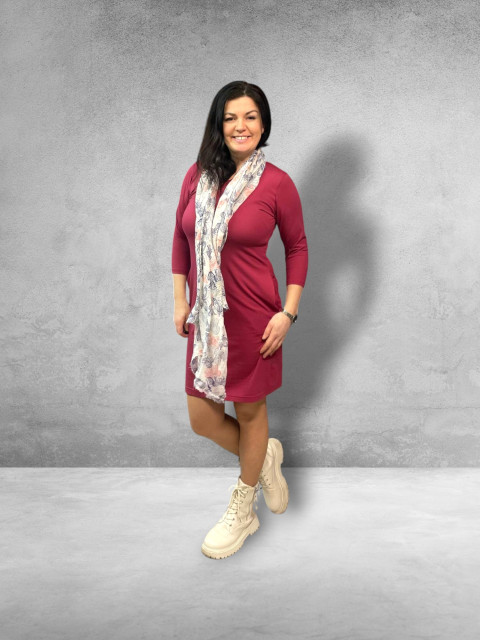 Dámské šaty Bordó - S/M,M/L 