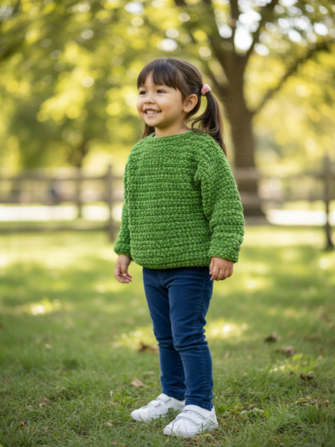 Dětský pletený svetr zelený- 92 svetr růžový svetřík nekouše teplý žinylkový 