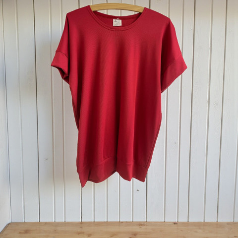 Dámské vínové triko - L tunika halenka triko top černé tmavá 