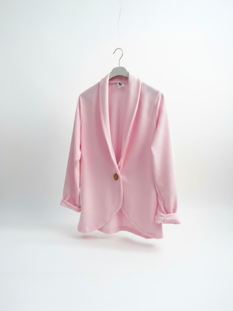 Dámské růžové sako - S/M jarní zimní sako kabát bunda kabátek kožich 