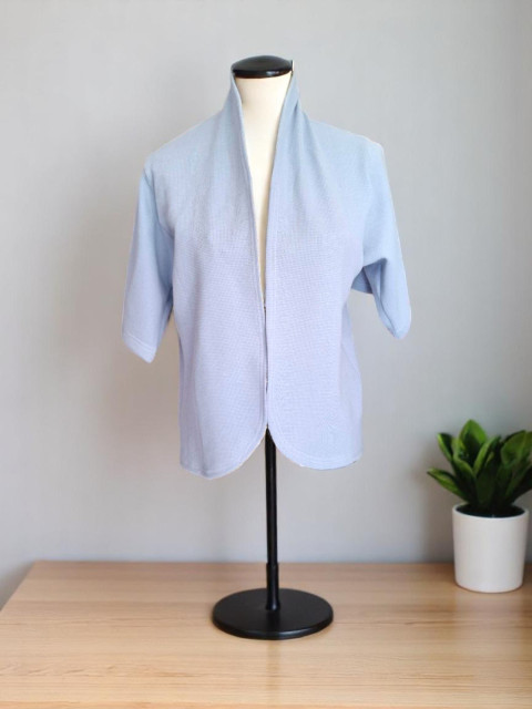 Dámský přehoz vafle - M jarní zimní sako kabát bunda kabátek kožich 