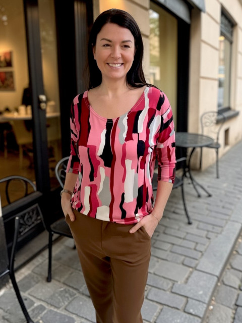 Dámská halenka růžová M/L tunika halenka triko top tričko tmavá 