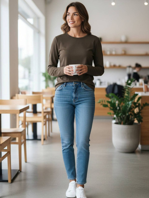 Dámské hnědé triko - M/L,L/XL tunika halenka triko top černé tmavá 