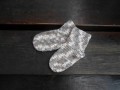 Ponožky háčkované hnědé melírované