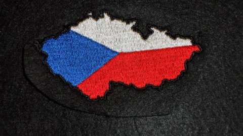 Nášivka vlajka ČR jako mapa vlajka mapa česká republika 