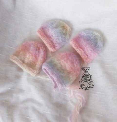Moherová čepička dárek čepice čepička miminko dětské pletená pro děti na focení newborn bonetka 