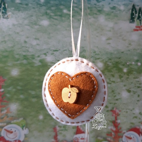 Vánoční ozdoba - více druhů dekorace dárek vánoce srdíčko vánoční ozdoba stužka filc hvězdička plst na stromeček ozdobičky filcová 