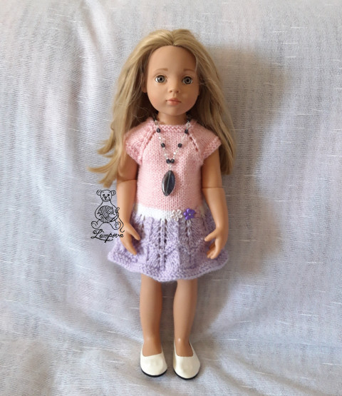 šatičky dárek děti panenka šaty oblečení knoflík šatičky ruční práce pro panenky doplnek gotz 