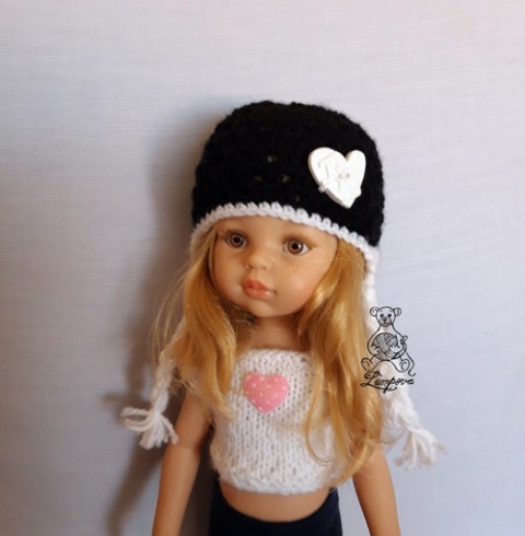 čepička na panenku Paola Reina panenka čepička tričko klobouček šatičky botičky oblečky pro panenky doplnky paola reina 