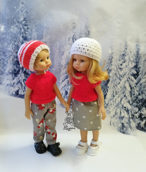 Tričko na klučíkovi panenka čepice čepička sukně kalhoty tričko botičky oblečky pro panenky doplnky paola reina paola reina 