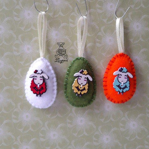 vajíčko dekorace šití ozdoba velikonoční filc vajíčko plst ruční práce velikonce 