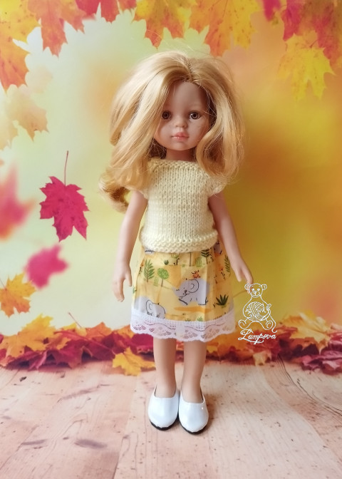 Tričko panenka čepice čepička sukně kalhoty tričko botičky oblečky pro panenky doplnky paola reina paola reina 