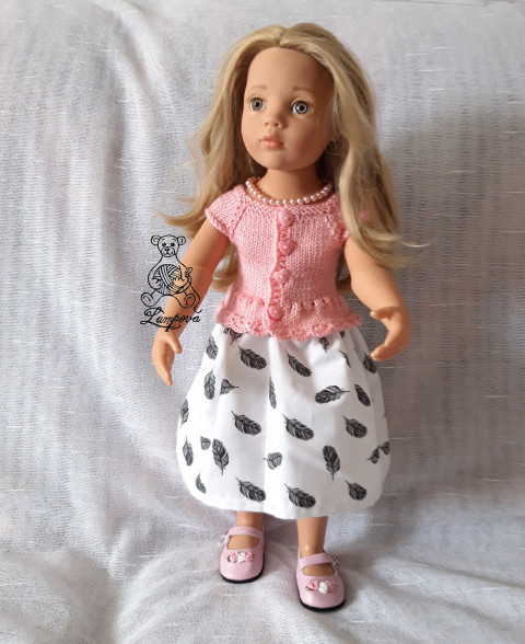 Halenka pro Gotz dárek děti panenka halenka šaty oblečení knoflík šatičky ruční práce pro panenky doplnek gotz 