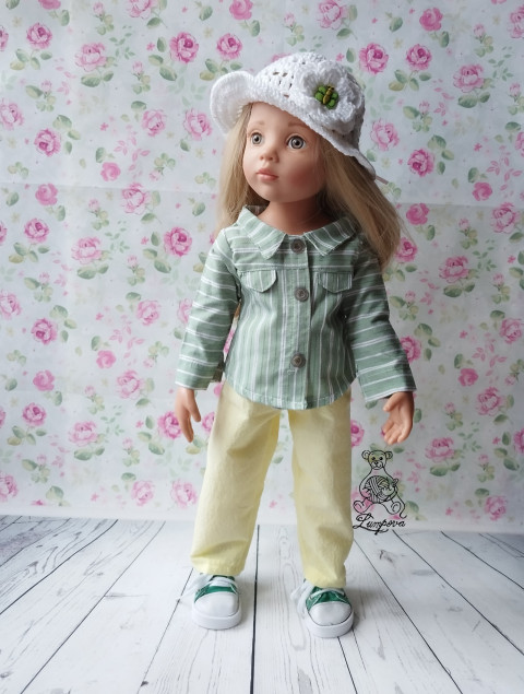 kalhoty pro panenku Gotz dárek děti panenka halenka sukně šaty oblečení knoflík kalhoty šatičky sukénka ruční práce pro panenky doplnek gotz 
