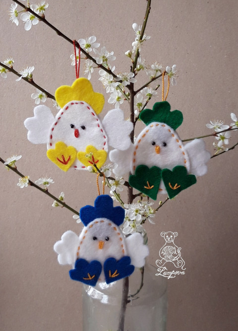 velikonoční slípka dekorace ptáček šití slepice ozdoba ptáčci velikonoční filc vajíčko plst ruční práce velikonce slípka slepička 