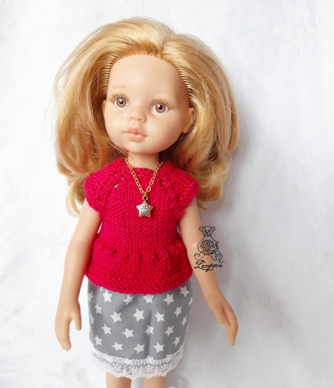 Náhrdelník pro panenku Paolka náhrdelník dárek děti panenka halenka čepička přívěšek oblečení bižuterie kalhoty tričko klobouček oblečky doplňek sukénka pro panenky gotz 