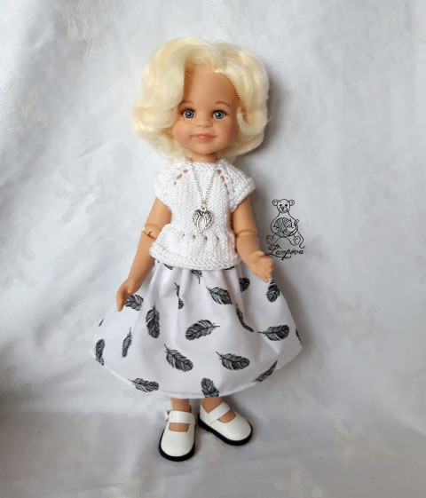 Náhrdelník pro panenku Paolka náhrdelník dárek děti panenka halenka čepička přívěšek oblečení bižuterie kalhoty tričko klobouček oblečky doplňek sukénka pro panenky gotz 