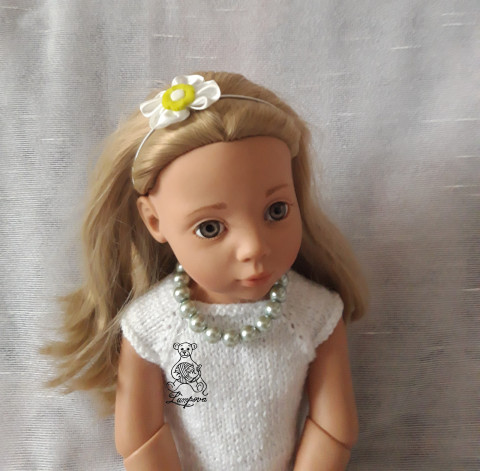 čelenka pro Gotz náhrdelník dárek děti panenka halenka čepička přívěšek květ oblečení čelenka gumička bižuterie kalhoty tričko klobouček oblečky doplňek sukénka do vlasů pro panenky paola reina gotz 