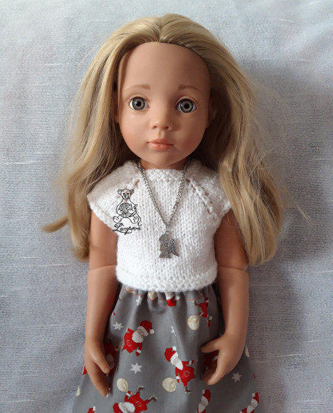 Náhrdelník pro panenku Gotz náhrdelník dárek děti panenka halenka čepička přívěšek květ oblečení čelenka gumička bižuterie kalhoty tričko klobouček oblečky doplňek sukénka do vlasů pro panenky paola reina gotz 