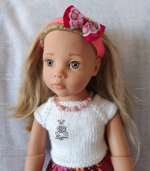 čelenka pro Gotz náhrdelník dárek děti panenka halenka čepička přívěšek květ oblečení čelenka gumička bižuterie kalhoty tričko klobouček oblečky doplňek sukénka do vlasů pro panenky paola reina gotz 