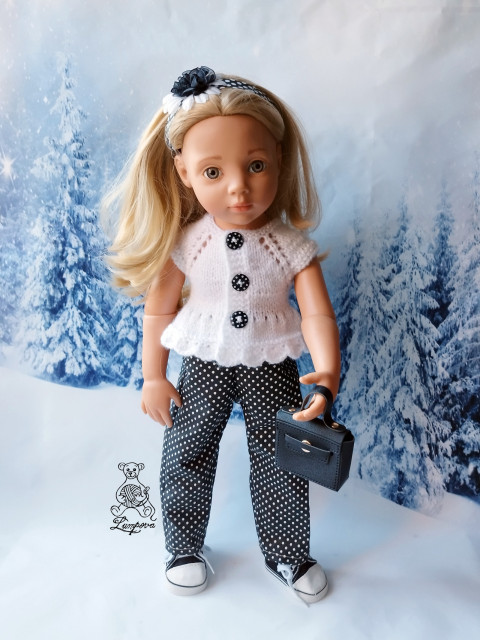 Halenka pro Gotz dárek děti panenka halenka šaty oblečení knoflík šatičky ruční práce pro panenky doplnek gotz 