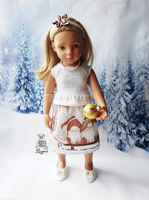 sukénka dárek děti panenka halenka sukně šaty oblečení knoflík šatičky sukénka ruční práce pro panenky doplnek gotz 