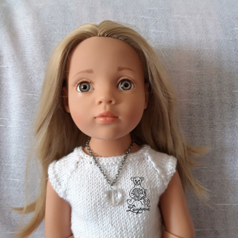 Náhrdelník pro panenku Gotz náhrdelník dárek děti panenka halenka čepička přívěšek květ oblečení čelenka gumička bižuterie kalhoty tričko klobouček oblečky doplňek sukénka do vlasů pro panenky paola reina gotz 