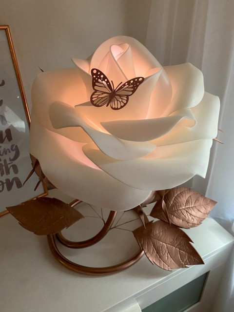 Svítící růže - golden rose dárek květina lampa design valentýn vánoční dekorace svítící květina svítící dekorace 