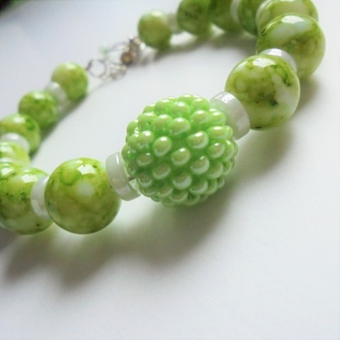 Jarní probuzení šperk náramek doplněk zelený jarní ozdoba paměťový světle zelený 