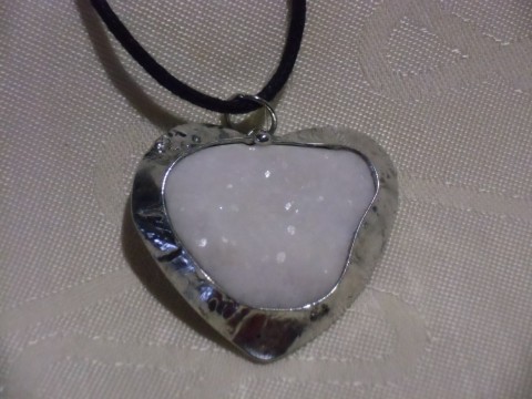 Stříbrné srdce šperk srdce bílá cínování 