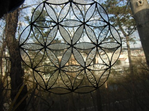 Květ života-vitráž vitráž tiffany sklo květ života  
