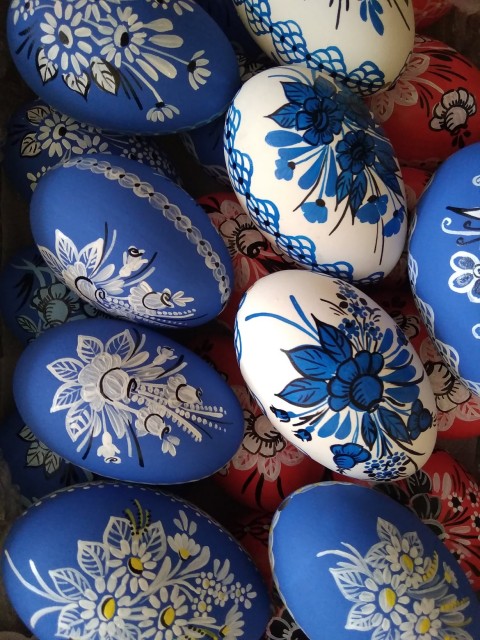 KRASLICE/ malované, tradiční vzor jaro velikonoce kraslice home decor jarní dekorace 