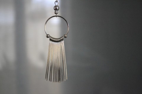 náhrdelník - dlouhý s bodlinkami náhrdelník elegantní kolečko ježek bižuterie sluníčko dlouhé kroužek platinová trny společnost bodlinka bodlinky 