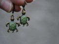 náušice - želvičky v zelené