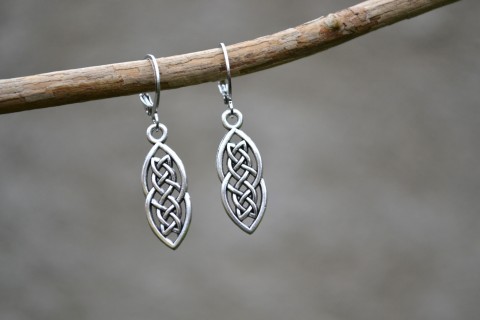náušnice - keltské copánky elegantní ornament láska zahrada jemné bižuterie valentýn stříbrné decentní cop keltové kelti působivé 