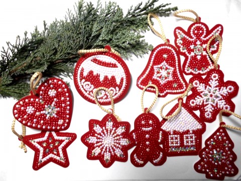 Vánoční diamantové ozdoby - kč ihned k odeslání vánoční ozdoby na stromeček nebo přízdoby dárkům? cena cel 