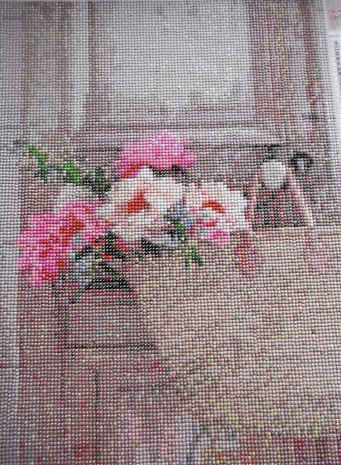 Květiny v tašce mozaikový obraz ---------------- 