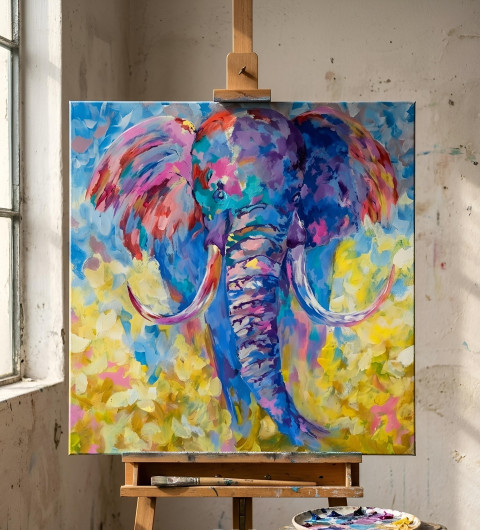 Jemný obr od Floydled Art zvíře příroda přírodní zvířecí zoo zvířata slon obr afrika sloni roztomilé roztomilý chobot safari savana zoologická africká kly africký fauna africké floydled floydled art gigant 