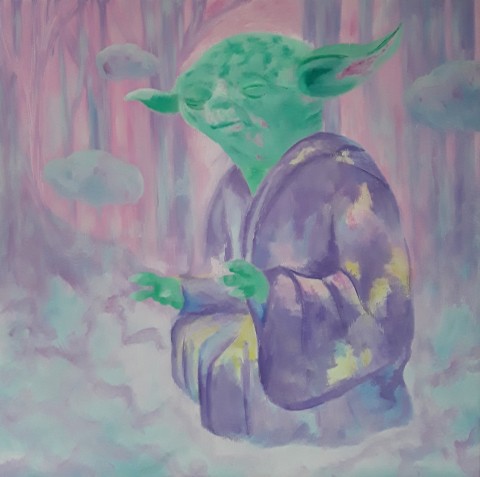 Použij sílu od Floydled Art fantasy kameny roztomilé roztomilý mistr film kino přítel filmové filmový star wars hvězdné války yoda fantazy učitel floydled floydled art filmy filmová anakin master vznášet se vznášení 