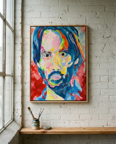 Keanu Reeves od Floydled Art portrét film fešák legenda filmové filmový hollywood matrix herec floydled herci filmová vip borec keanu reeves keanu john wick 