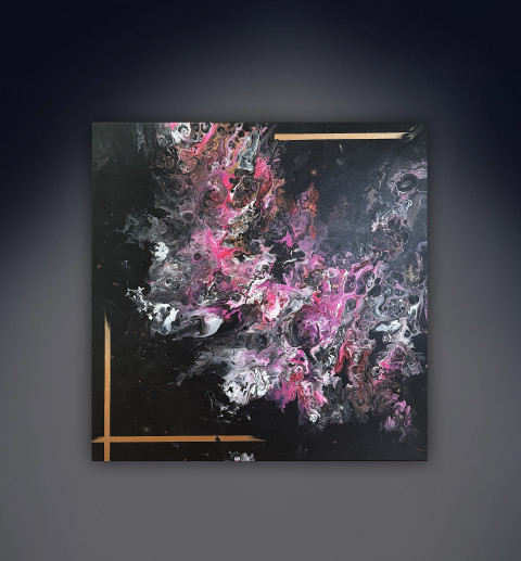 Abstraktní obraz - Aurea malba abstraktní pouring aurea 