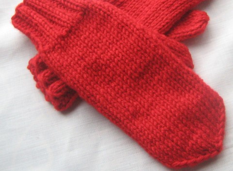 Pletené červené pletené pletená rukavice módní d 