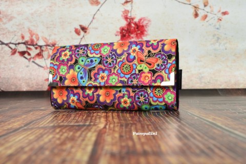 Hípísácká kabelka dárek peněženka barevné květiny peníze drobné karty 