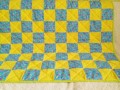 Žlutomodrá souprava deka+polštářek